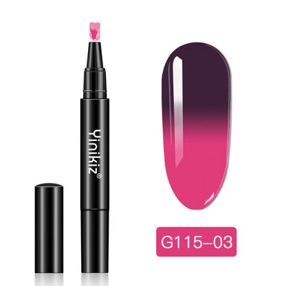 Yinikiz® Temperaturverändernder Nagellack-Gelstift – Drehen zum Freigeben des Klebers