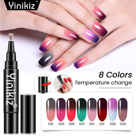 Yinikiz® Temperaturverändernder Nagellack-Gelstift – Drehen zum Freigeben des Klebers