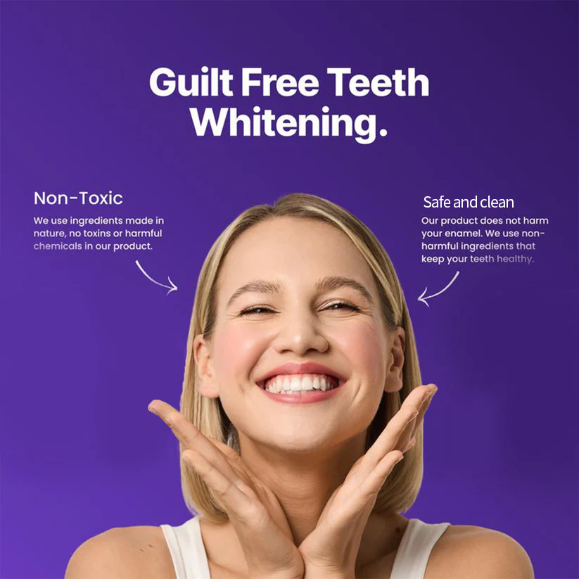 ✨Limited-Time 70% OFF Sale💜Purple Teeth Whitening Strips - Safe for Enamel
