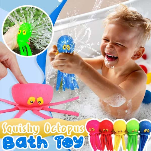 Wassersprühender Oktopus-Quetschspielzeug