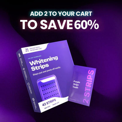 ✨Limited-Time 70% OFF Sale💜Purple Teeth Whitening Strips - Safe for Enamel