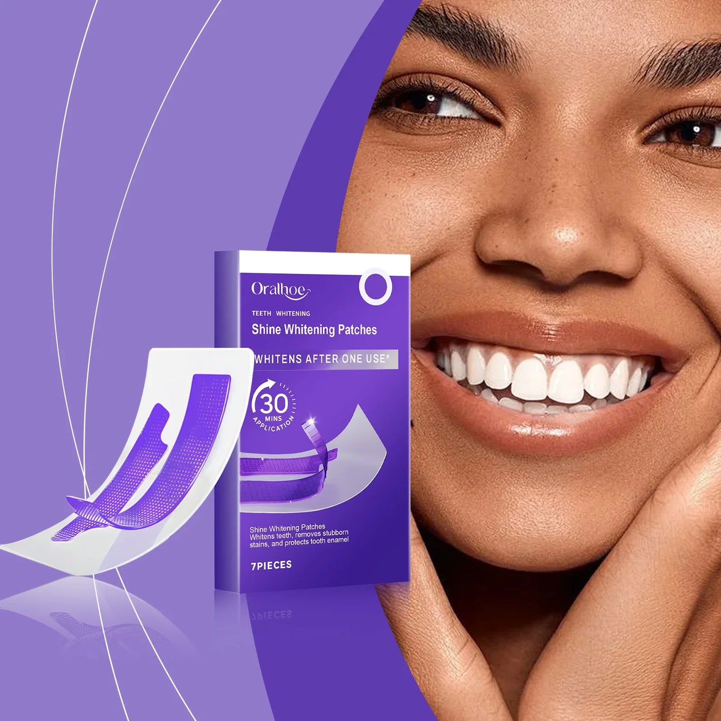 Purple Teeth Whitening Strips – Brighten Teeth & Remove Stains