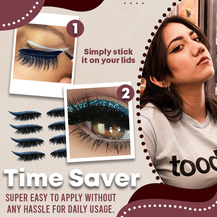 Wiederverwendbare Eyeliner und Wimpern zum Aufkleben